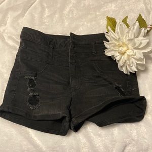 Black Distressed High Waist Jeans (like new)